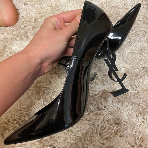 YVES SAINT LAURENT OPYUM HEELS- BLACK YSL - Picture 4 of 5